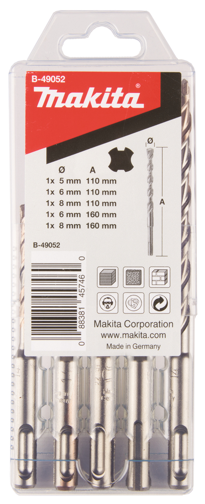 Bohrerset SDS-PLUS für Mauerwerk B-49052
