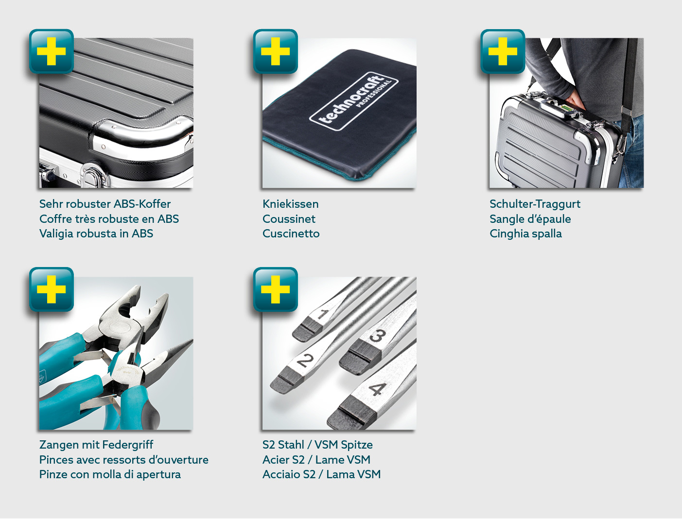 Alu-Werkzeugkoffer "PRO CHROME" 152-tlg.