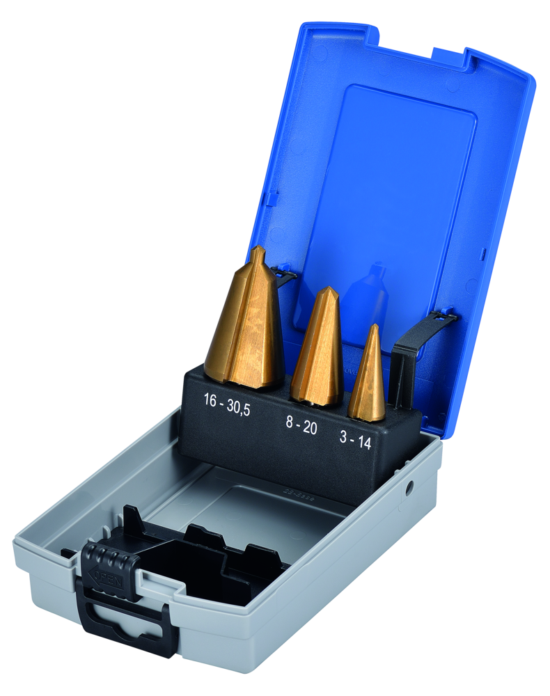 Bohrkassette Proton D-3TT Blechschälbohrersatz HSS, TIN