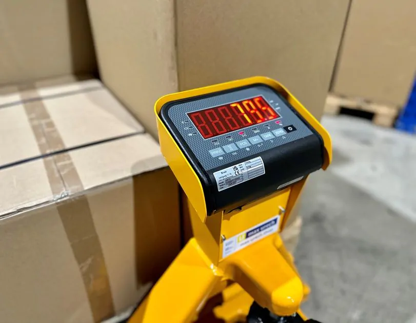 Handhubwagen / Palettrolli mit Waage, Tragkraft 2000 kg, Anzeigeschritt 0.5 kg