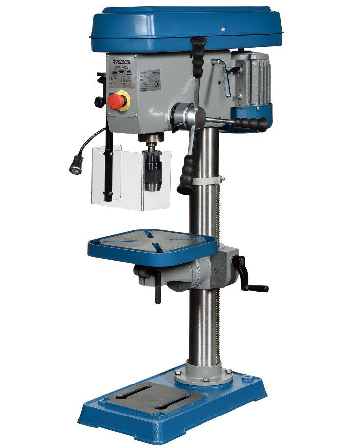 Tischbohrmaschine Proton BMT-1612M, LED-Arbeitsleuchte und Schnellspannbohrfutter 1 -16 mm